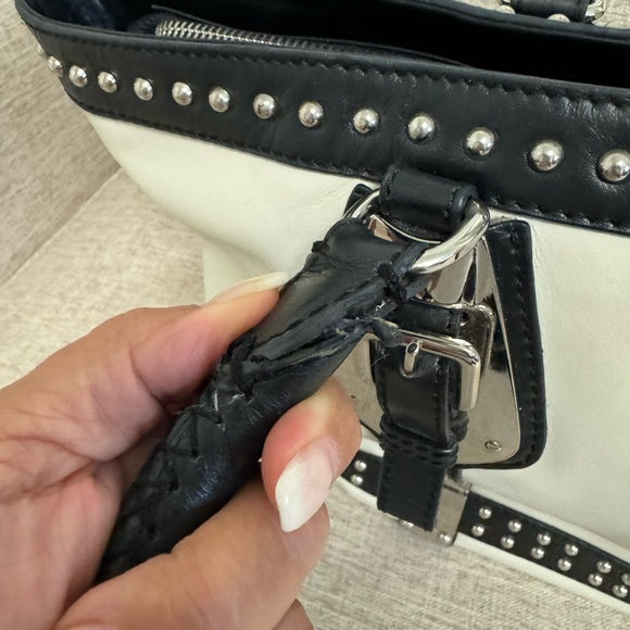 Vintage PRADA Nappa Leather Studded Tote - Picture 4 of 5